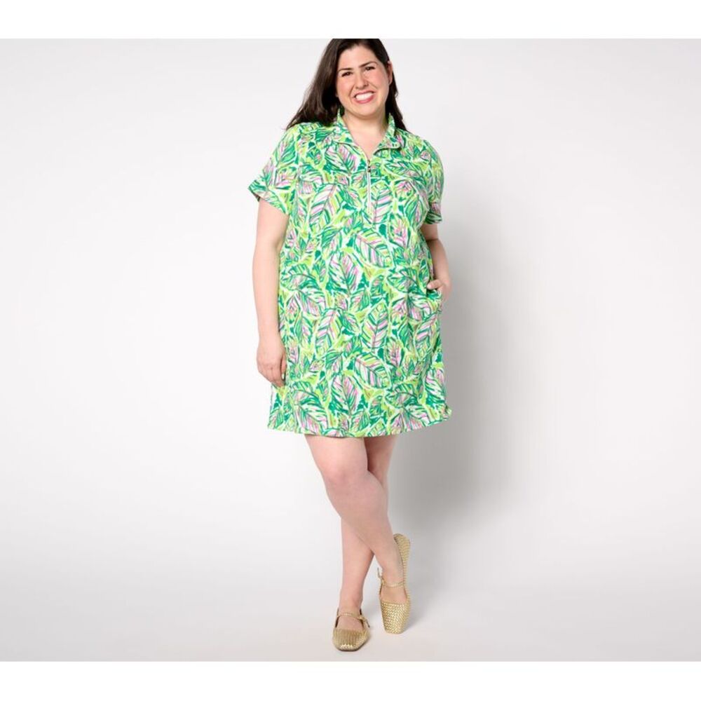 Belle by Kim Gravel Women's Dress Sz XS Perfect Pique Batik Chic Hunter A647293